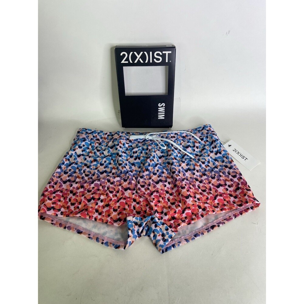 2XIST Essentials Cabo Swim Trunks Swimwear Bottoms Ombre Leopard Mens Size M